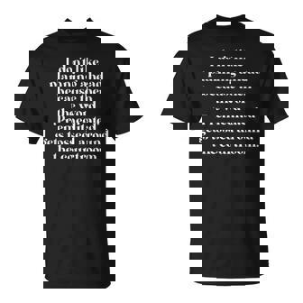 I Don't Like Planning Ahead Premeditated T-Shirt - Monsterry