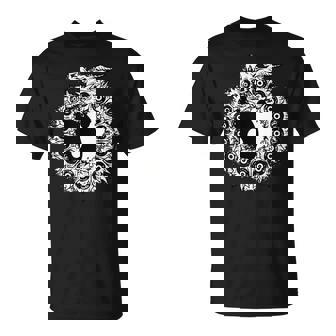 Dragon Yin Yang Noir Et Blanc Dragon Cercle Yin Yang T-Shirt - Cadeauxyz