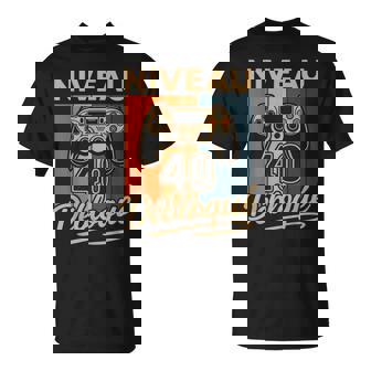 Drôle Homme 40 Ans Anniversaire Gamer Niveau 40 Humour Gamer T-Shirt - Cadeauxyz