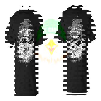 Eagles Fly Face With Sunglasses Vintage Eagles Flying Bird T-Shirt - Monsterry