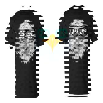 Eagles Lover Cool Bald Eagle's Head With Sunglasses Nature T-Shirt | Mazezy
