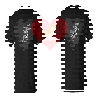 Eastern Screech-Owl Valentines Day Bird Love Fingerprint T-Shirt - Monsterry