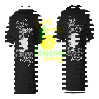 Easy Peasy Lemon Squeezy Sprüche Zitrone Obst Frucht Früchte T-Shirt - Geschenkecke