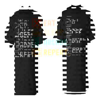 Eat Sleep Arcade Repetir Divertido Amante De Los Arcade Camiseta unisex - Regaloses