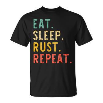 Eat Sleep Rust Repeat Programming Retrointage T-Shirt - Geschenkecke