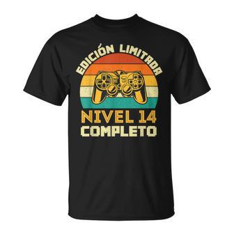 Edición Limitada Nivel 14 Completo Gamer Cumpleaños 14 Años Camiseta unisex - Regaloses