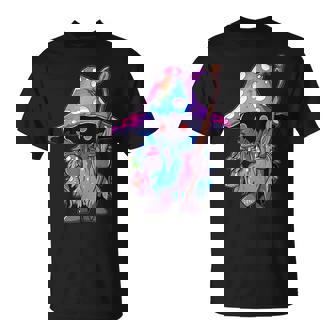 Edm Dj Festival Outfit & -Adults Psychedelic Festival Trippy Wizard Edm Rave Black Small Short Sleeve T-Shirt - Monsterry
