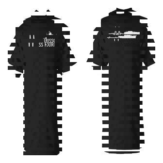 Ekg Heartbeat Uss Missouri Bb-63 Acorazado Camiseta unisex - Regaloses