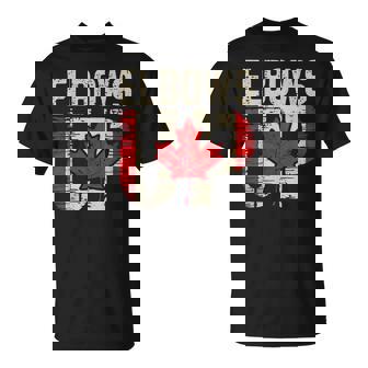 Elbows Up Canada Canadian Flag Retro Elbows Up T-Shirt - Monsterry