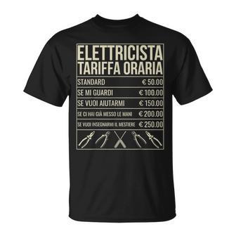 Elettricista Tariffa Oraria Divertente Elettricista Maglietta - Novitaregali