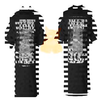 Erm What The Sigma Meme Y2k Cat Ironic Brainrot Meme T-Shirt - Thegiftio UK