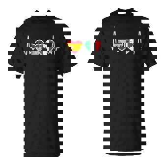 España Italiaintage Latido Bandera Español Italiano Camiseta unisex - Regaloses