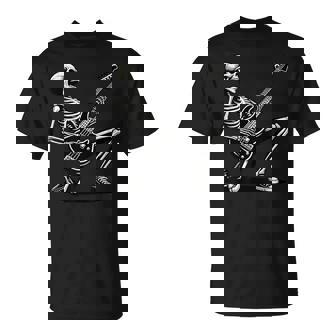 Esqueleto Tocando Guitarra Amante De La Música Rock And Roll Band Camiseta unisex - Regaloses