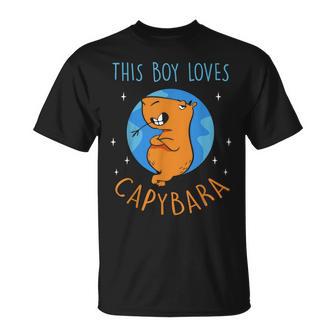 Este Chico Ama A Los Carpinchos Roedores Capybara Capybar Camiseta unisex - Regaloses