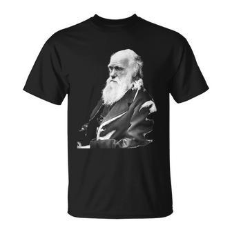 Evolution Charles Darwin Foto Divertida Diseñointage Camiseta unisex - Regaloses