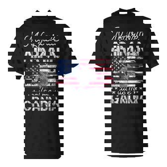 My Favorite Airman Calls Me Grandma Proud US Air Force T-Shirt - Monsterry