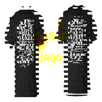 My Favorite Softball Player Calls Me Gaga Softball Gaga T-Shirt - Thegiftio