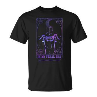 In My Feral Era Racoons Howling At The Moon Racoons Tarot T-Shirt - Monsterry