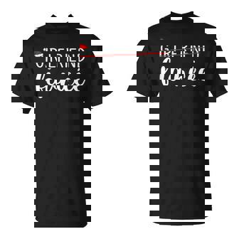 Fiancee Fiance Engaged Couples Matching Christmas Pajama T-Shirt - Monsterry