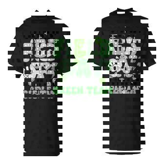 Field Day Green Team Groovy Smile Face Checkered Students T-Shirt | Mazezy
