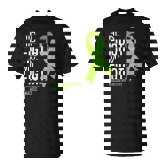His Fight Is My Fight Muscular Dystrophy MD Awareness Ribbon T-Shirt - Monsterry