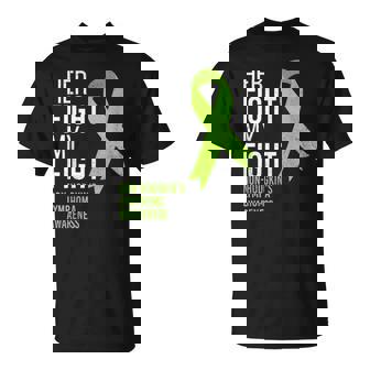 Her Fight Is My Fight Non-Hodgkin Lymphoma Awareness Ribbon T-Shirt - Monsterry