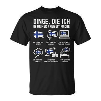 Finland Dinge Die Ich In Der Freizeit Mache T-Shirt - Geschenkecke