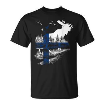 Finland Flag Elk Finland T-Shirt - Geschenkecke