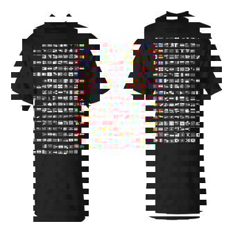 Flags Of The Countries Of The World Flag International T-Shirt - Monsterry
