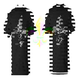 Fleur De Lis Mardi Gras Symbol Louisiana New Orleans Outfit T-Shirt | Mazezy
