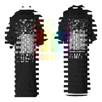 Floral Book Equality Human Rights Social Justice Peace Love T-Shirt - Monsterry