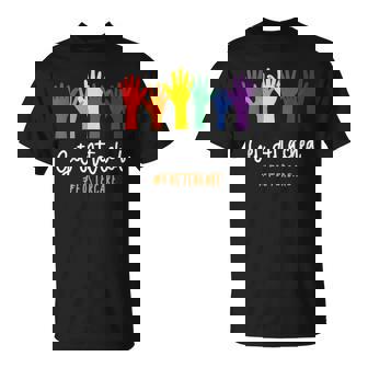 Foster Care Get Attached LGBTQ Adoption Pride Rainbow T-Shirt - Monsterry