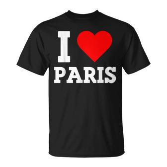 France I Love Paris Eiffel Tower Souvenir Paris Retro T-Shirt - Geschenkecke