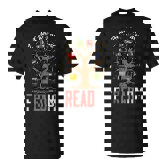 Freadom Tree Read Reading Librarian Book Across America T-Shirt - Monsterry