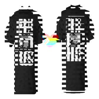 Free Dad Hugs Trans Rainbow Gay Pride Month LGBTQ T-Shirt - Monsterry