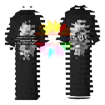 Free Mom Hugs Lgbtq Lgbt Pride Daisy Rainbow Flower T-Shirt - Monsterry