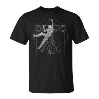 Freeclimberitruvian Man Climbing Bouldering T-Shirt - Geschenkecke