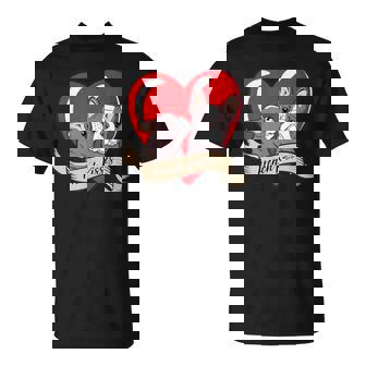 French Bulldog French Kisses Girl Women Lovers Couple T-Shirt - Monsterry