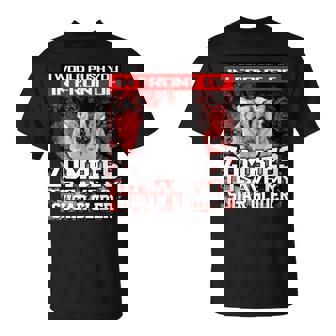 In Front Of Zombies To Save My Sugar Glider Halloween T-Shirt - Monsterry