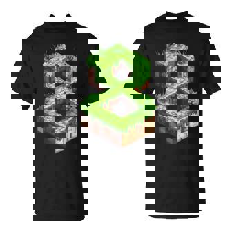 Fun 8Th Birthday Number 8 Video Gamer Pixel Themed Bday Boys T-Shirt - Seseable