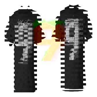Fun 9Th Birthday Number 9 Video Gamer Pixel Themed Bday Boys T-Shirt - Seseable