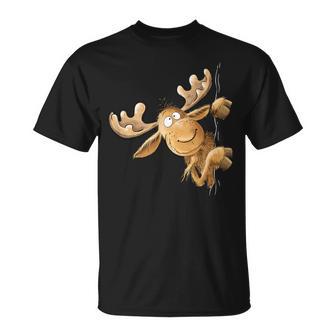 With Cartoon I Elk Wild Animal Motif T-Shirt - Geschenkecke