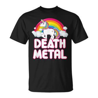 Death Metal Rainbow Unicorn T-Shirt - Geschenkecke