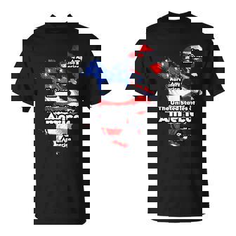 Donald Trump American Flag Canada Greenland Gulf Map T-Shirt | Mazezy