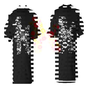 Floral Flower Poodle Mom Grandma T-Shirt | Mazezy