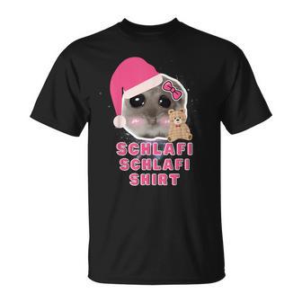 Hamster Sadhamster Hamstie Meme Schlafi Schlafi T-Shirt - Geschenkecke