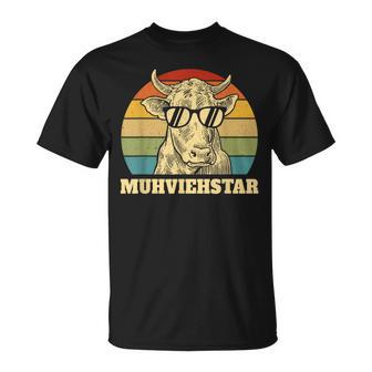 Muhviehstar Moviestar Cow Cow Cow Cattle Farmer T-Shirt - Geschenkecke