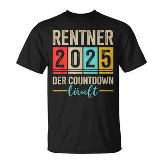 Pensioner 2025 Countdown Running For Retirement T-Shirt - Geschenkecke