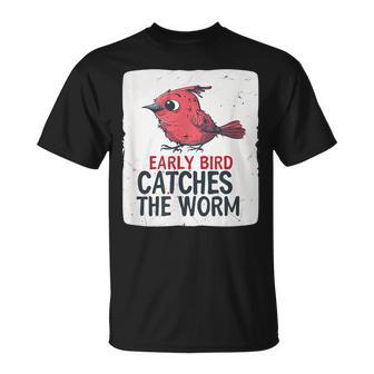 Red Early Bird Costume For Worm Idiom Speech Lovers T-Shirt - Thegiftio UK
