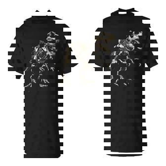 T Rex Skeleton Dinosaur T-Shirt - Seseable